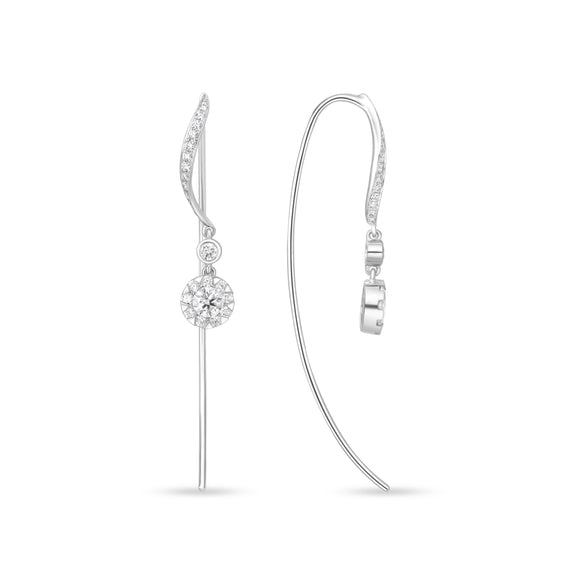 FEBQ308_00 Diamond Bouquets Illusion-setting Earrings