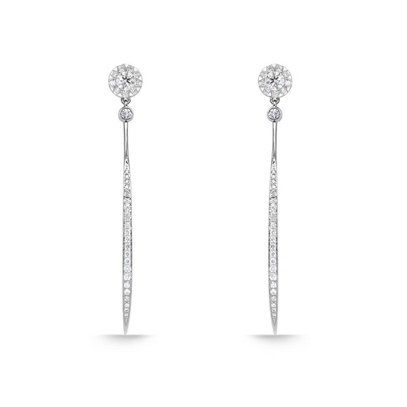 FEBQ312_00 Diamond Bouquets Illusion-setting Earrings