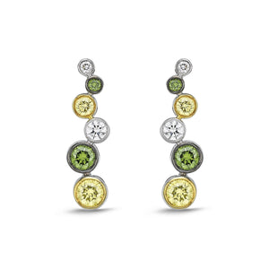 FEBZ102_GD Bezel Diamond Line Earrings