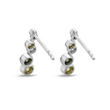 FEBZ102_GD Bezel Diamond Line Earrings