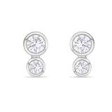 FEBZA03_00 Bezel Studs Earrings