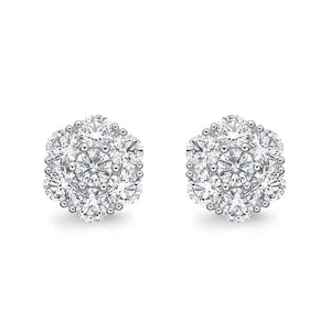 FECU160_00 Cluster Illusion-setting Earrings