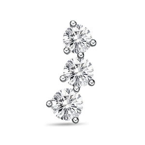 FEDD107_00 Diamond Line Climber Earrings