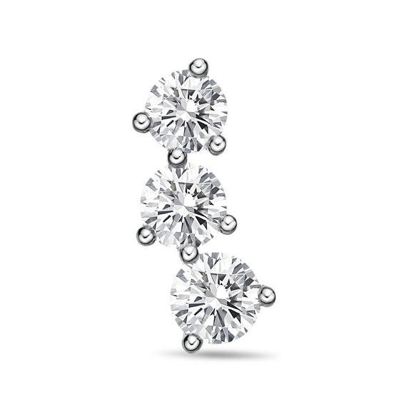 FEDD108_00 Diamond Line Climber Earrings
