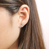 FEDD108_00 Diamond Line Climber Earrings