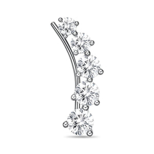 FEDD109_00 Diamond Line Climber Earrings