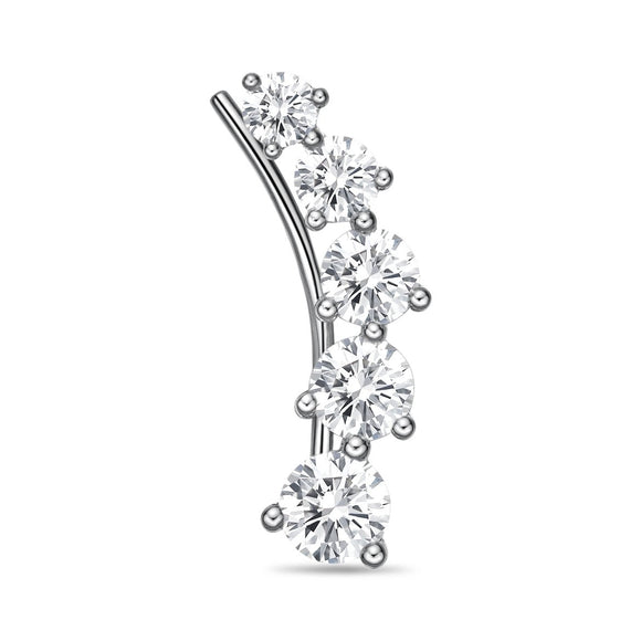 FEDD109_00 Diamond Line Climber Earrings