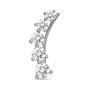 FEDD110_00 Diamond Line Climber Earrings