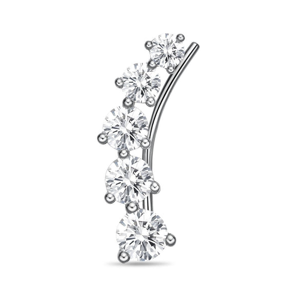 FEDD110_00 Diamond Line Climber Earrings