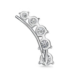 FEDD110_00 Diamond Line Climber Earrings