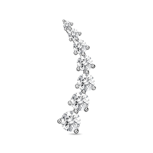 FEDD111_00 Diamond Line Climber Earrings