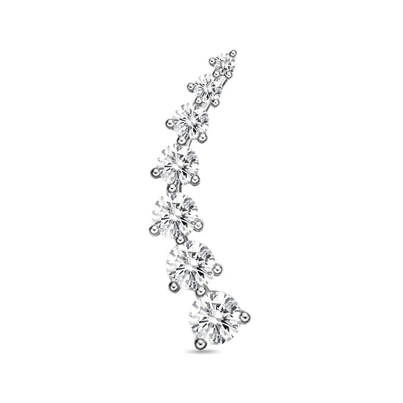 FEDD112_00 Diamond Line Climber Earrings