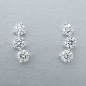 FEDD195_00 Diamond Line Climber Earrings