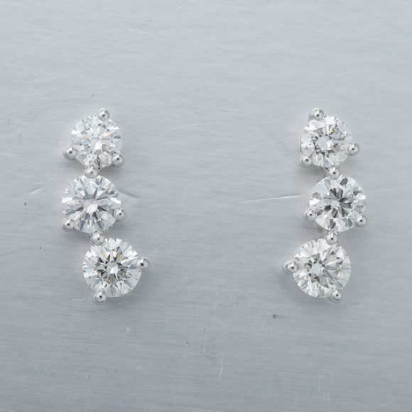 FEDD195_00 Diamond Line Climber Earrings