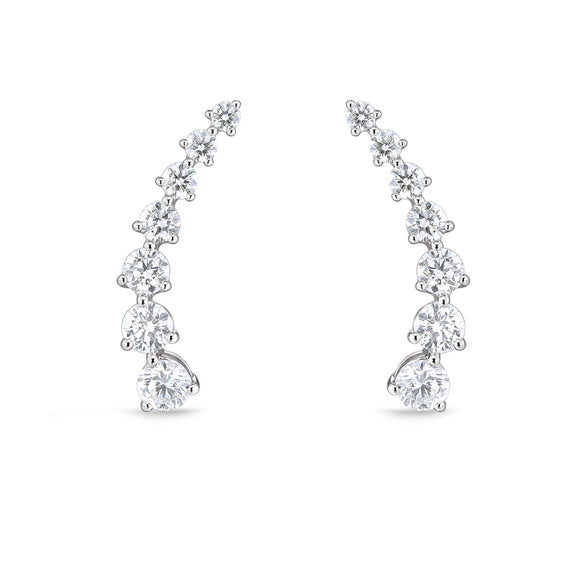 FEDD198_00 Diamond Line Climber Earrings