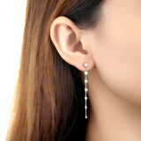 FEDD219_00 Diamond Line Dangling Earrings