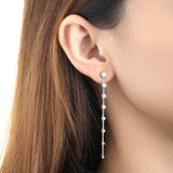 FEDD220_00 Diamond Line Dangling Earrings