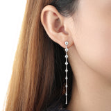 FEDD221_00 Diamond Line Dangling Earrings