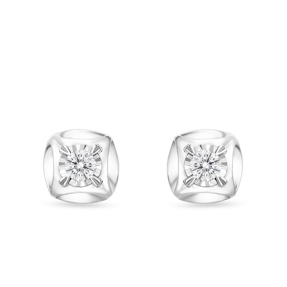 FEFD401_00 My First Diamond Illusion-setting Earrings