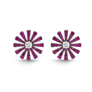 FEMG106_RU Margarita Ruby Studs Earrings