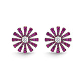 FEMG106_RU Margarita Ruby Studs Earrings