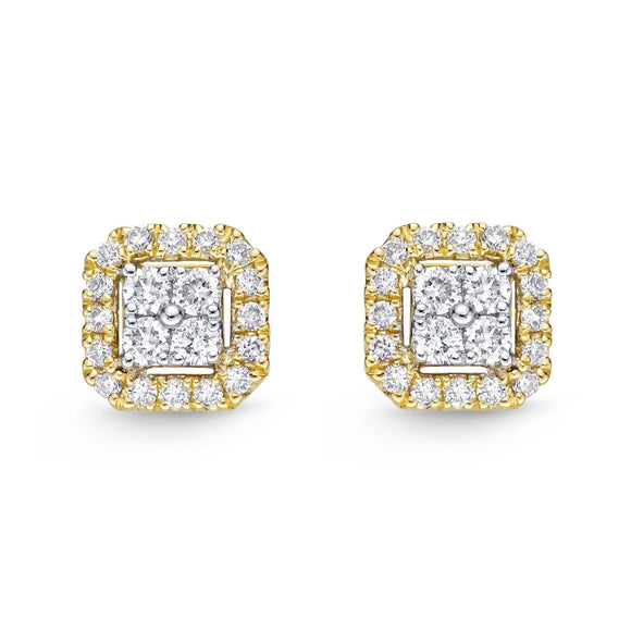 FESUE05_00 Stack'em Up Diamond Studs Earrings