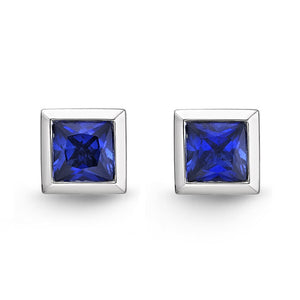 FESUS01_SB Stack'em Up Sapphire Studs Earrings