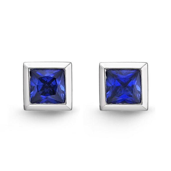 FESUS01_SB Stack'em Up Sapphire Studs Earrings