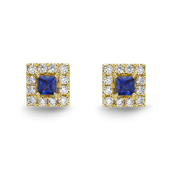 FESUS06_SB Stack'em Up Sapphire Studs Earrings