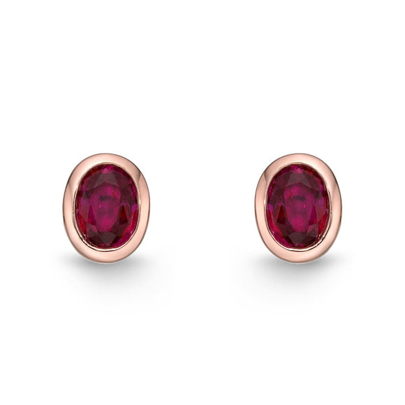 FESUV01_RU Stack'em Up Ruby Studs Earrings