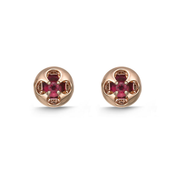 FEVL104_RU Valley of Light Ruby Illusion-setting Earrings