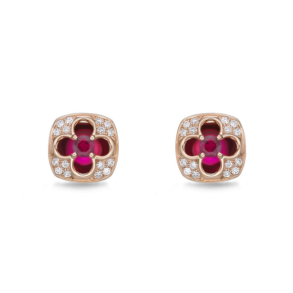 FEVL111_RU Valley of Light Ruby Illusion-setting Earrings