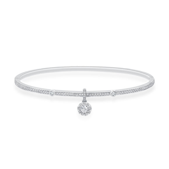 FGBQ304_00 Diamond Bouquets Oval Bangle