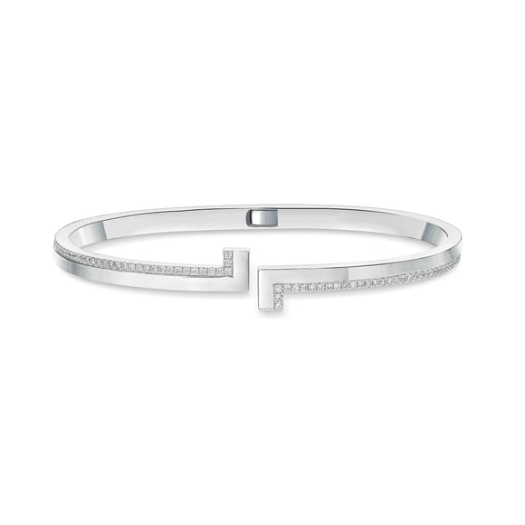 FGLC103_00 L Collection Diamond Open Bangle