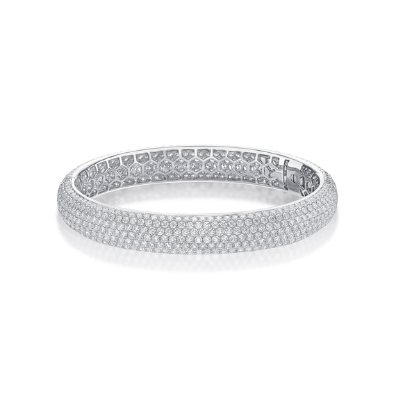 FGPV103_00 Pave Diamond Oval Bangle