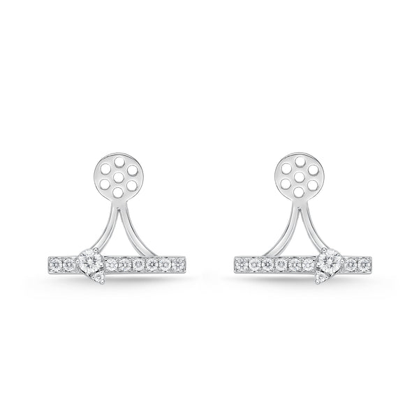 FJSUR02_00 Stack'em Up Diamond Jacket Earrings