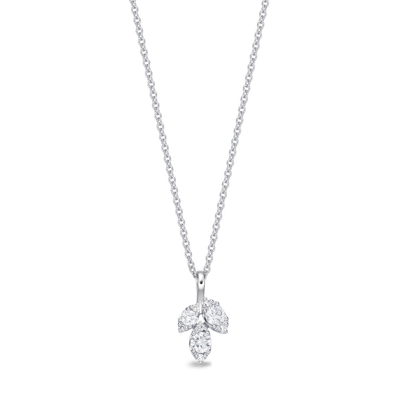 FNBF101_00 Fancy Brilliant Diamond Illusion-setting Necklace