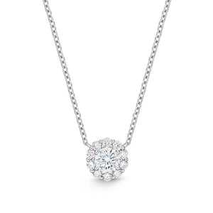 QNBM102_00 Blossom Diamond  Semi-Mount Fashion Necklace