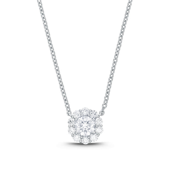 QNBM103_00 Blossom Diamond  Semi-Mount Fashion Necklace