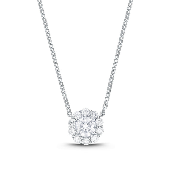QNBM103_00 Blossom Diamond  Semi-Mount Fashion Necklace