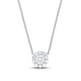 QNBM103_00 Blossom Diamond  Semi-Mount Fashion Necklace
