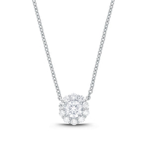 QNBM104_00 Blossom Diamond  Semi-Mount Fashion Necklace