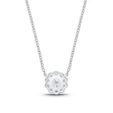 QNBM104_00 Blossom Diamond  Semi-Mount Fashion Necklace