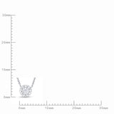FNBQ128_00 Diamond Bouquets Fashion Necklace