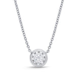 FNBQ129_00 Diamond Bouquets Fashion Necklace