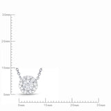 FNBQ131_00 Diamond Bouquets Fashion Necklace