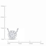 FNBQ132_00 Diamond Bouquets Fashion Necklace