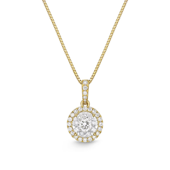 FNBQ148_00 Diamond Bouquets Fashion Necklace