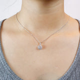 FNBQ148_00 Diamond Bouquets Fashion Necklace