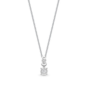 FNBQ165_00 Diamond Bouquets Fashion Necklace